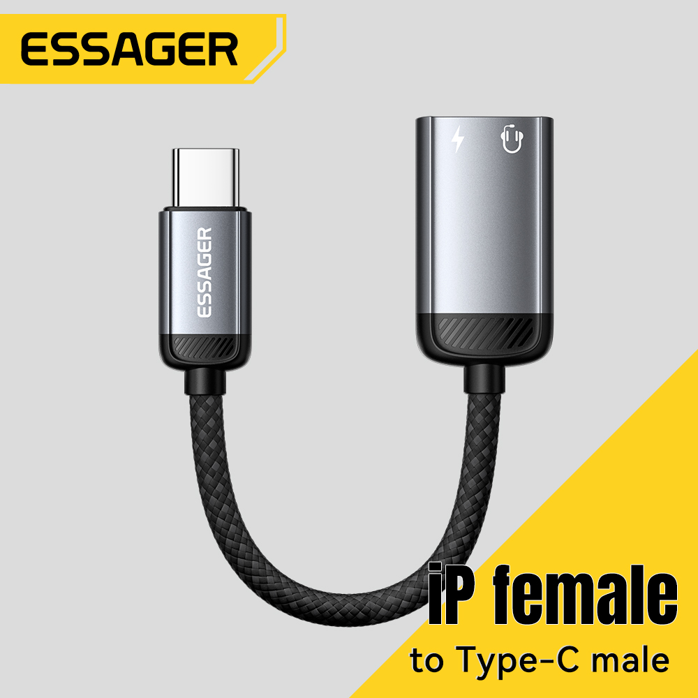 Wired Earphone Lightning - Essager نوع C كابل محول الصوت