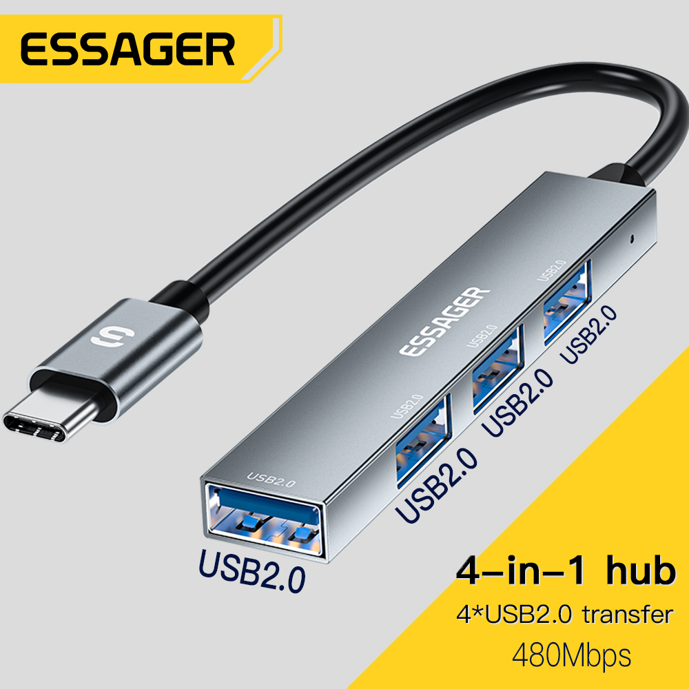 Usb Hub Type C - Essager 4 في 1 USB C