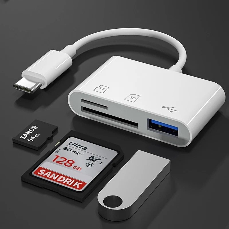 Usb Hub Type C - محول متعدد المنافذ 3 في 1