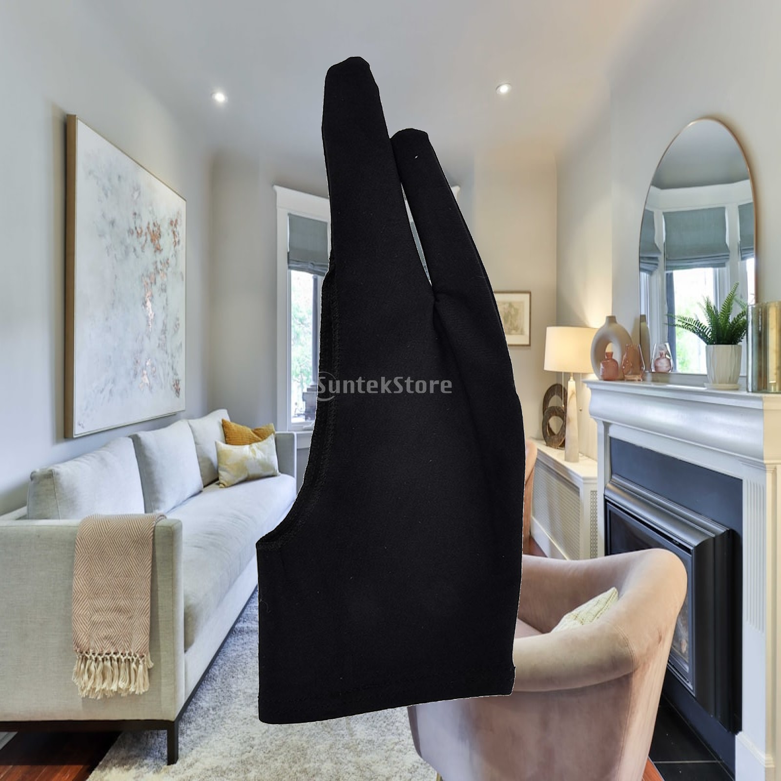 Drawing Glove Artist - قفاز رسم للفنانين، بفتحة إصبعين، للاستخدام
