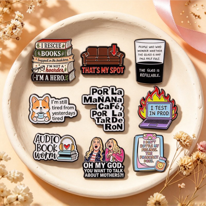 دبابيس مينا بعبارات مضحكة ولطي - مراجعة Tablet Cute Accessories وسعره