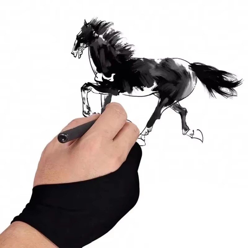 قفاز رسم مضاد للمس بفتحتين للأ - مراجعة Drawing Glove Artist وسعره