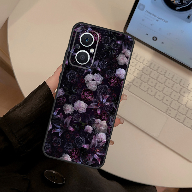 حافظة بتصميم زهور منتصف الليل  - مراجعة Oppo Reno 12 وسعره