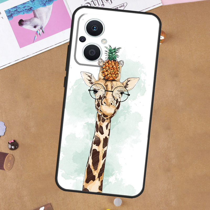 غطاء حماية بتصميم حيوان الزراف - مراجعة Oppo Reno 12 وسعره