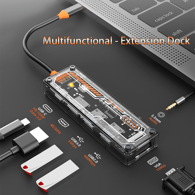 محول USB-C متعدد الوظائف 6 في  - مراجعة Usb Hub Type C وسعره
