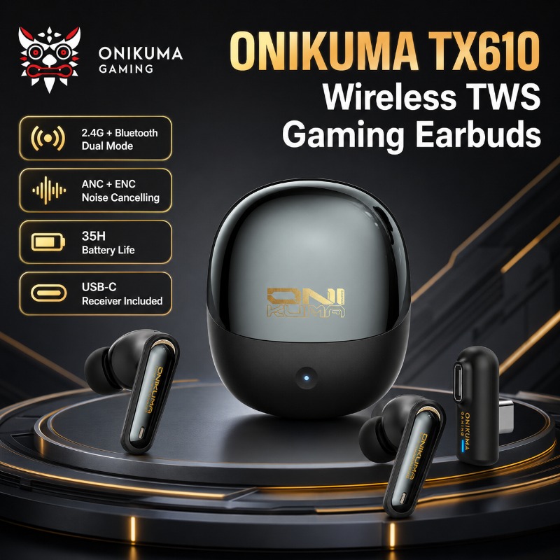 سماعات ألعاب لاسلكية ONIKUMA T - مراجعة Wired Earphone Lightning وسعره