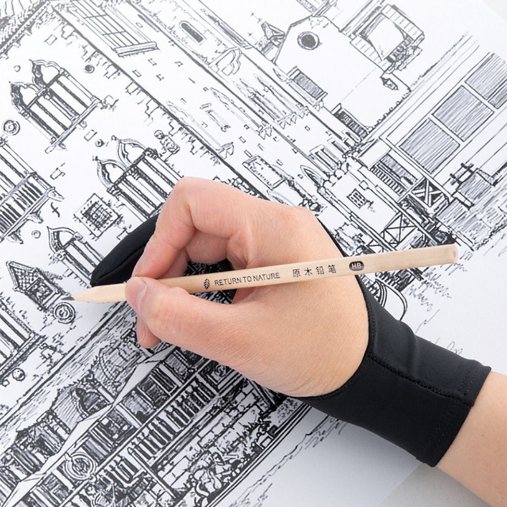 قفاز رسم بسيط بنصف إصبع (قطعة  - مراجعة Drawing Glove Artist وسعره